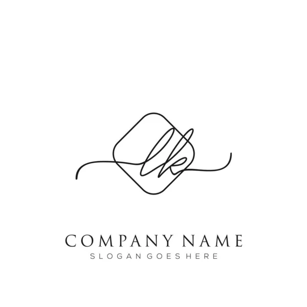 Logo Initial Signature Vecteur Écriture Concept Logo Modèle — Image vectorielle