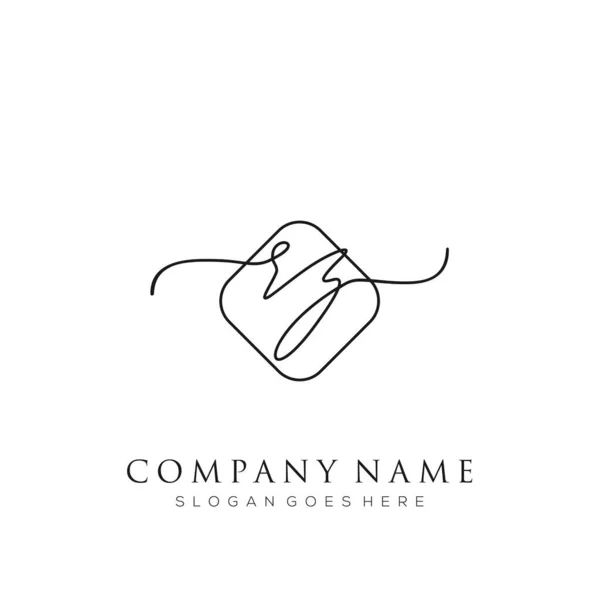 Vecteur Signature Logo Initial Modèle Logo Concept Écriture — Image vectorielle