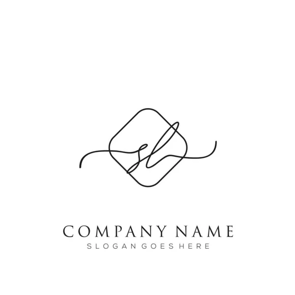 Logo Initial Signature Vecteur Écriture Concept Logo Modèle — Image vectorielle