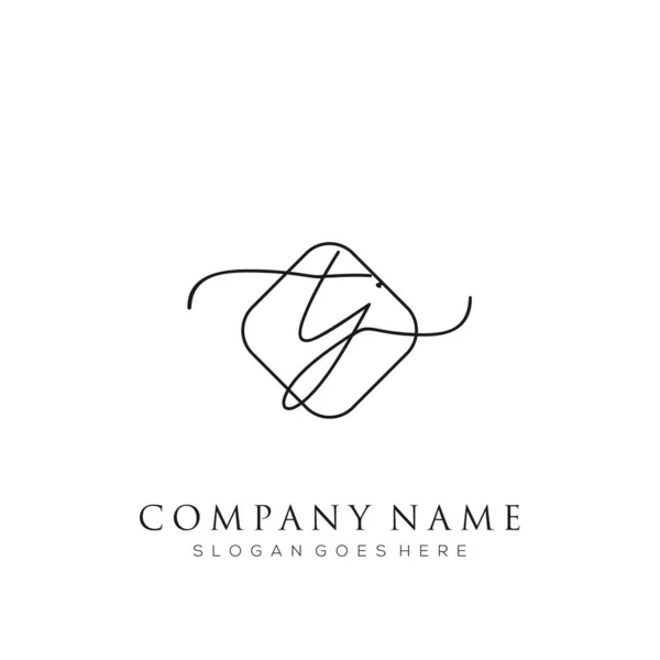 Initial Logo Signature Vector Handwriting Concept Logo Template — Stock Vector