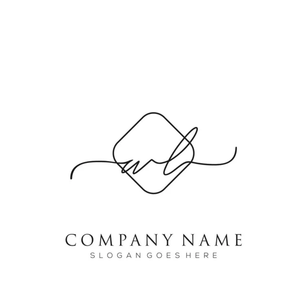 Initial Logo Signature Vector Handwriting Concept Logo Template — Stock Vector