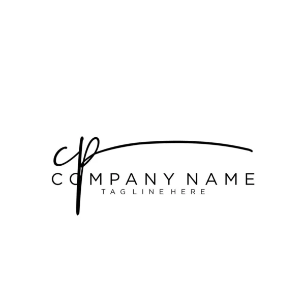 Carta Inicial Assinatura Caligrafia Logo Vector — Vetor de Stock