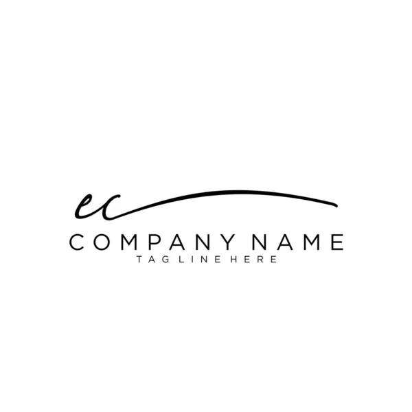 Carta Inicial Assinatura Caligrafia Logo Vector — Vetor de Stock
