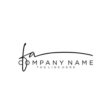 İlk harf FA İmza El yazısı Logo Vektörü