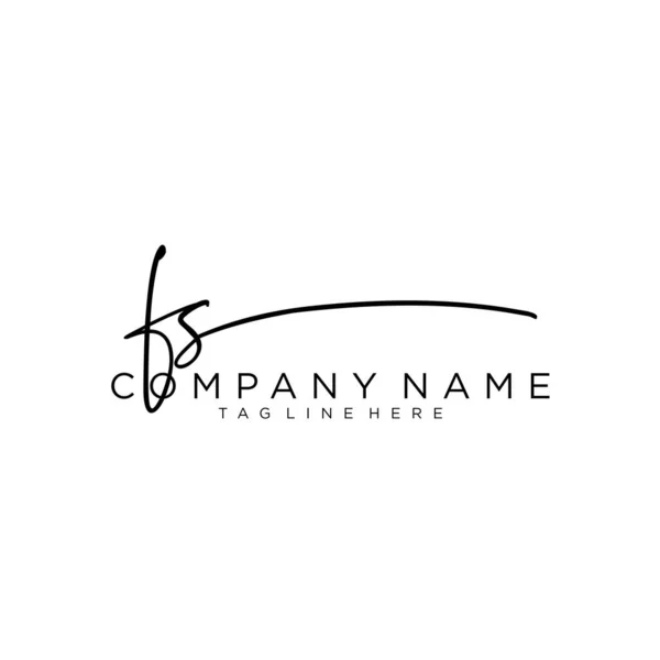 Carta Inicial Firma Caligrafía Logo Vector — Archivo Imágenes Vectoriales