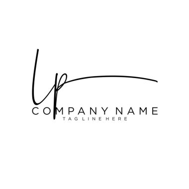 İlk harf LP İmza El yazısı Logo Vektörü