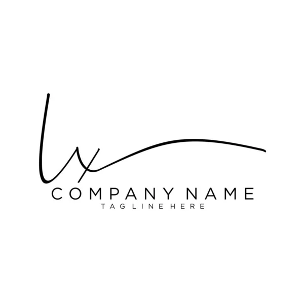 Initial Letter Signature Handwriting Logo Vector — Stock Vector