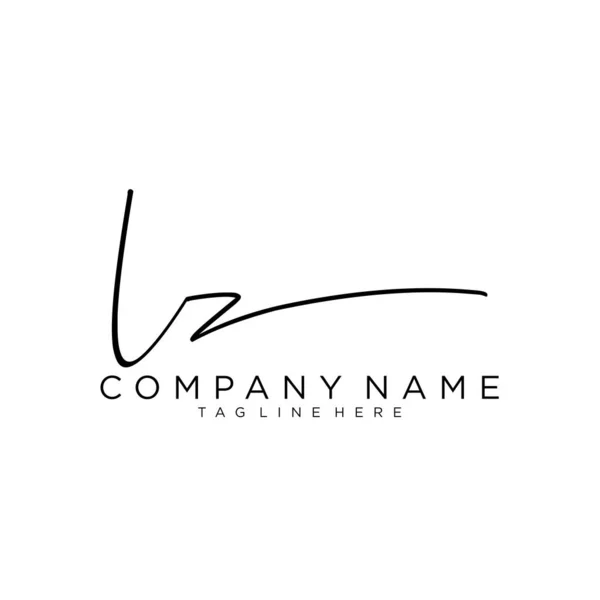 Carta Inicial Firma Caligrafía Logo Vector — Archivo Imágenes Vectoriales
