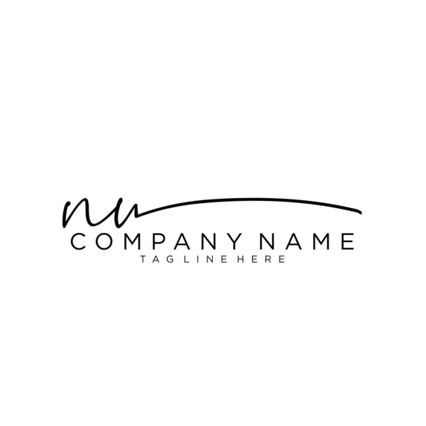 Carta Inicial Assinatura Caligrafia Logo Vector —  Vetores de Stock