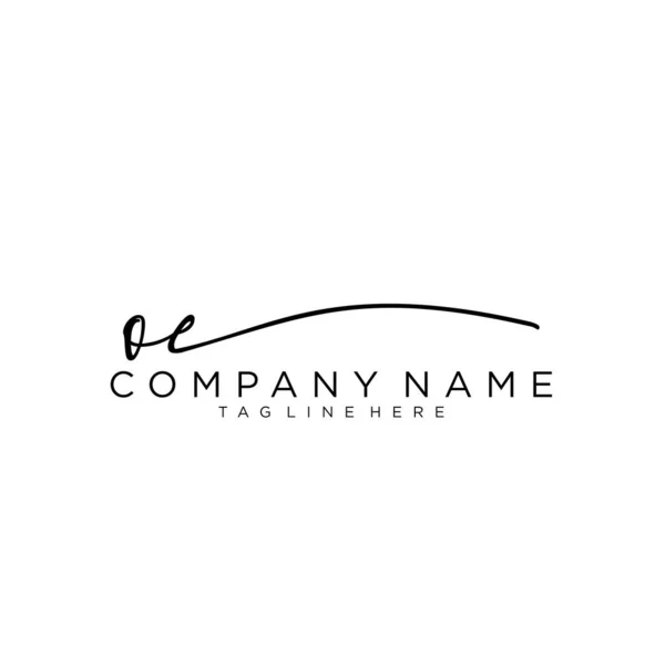 Lettre Initiale Signature Manuscrite Logo Vecteur — Image vectorielle