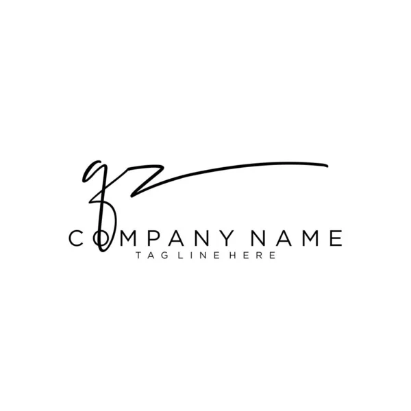 Carta Inicial Firma Caligrafía Logo Vector — Archivo Imágenes Vectoriales