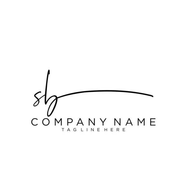 Carta Inicial Firma Caligrafía Logo Vector — Archivo Imágenes Vectoriales