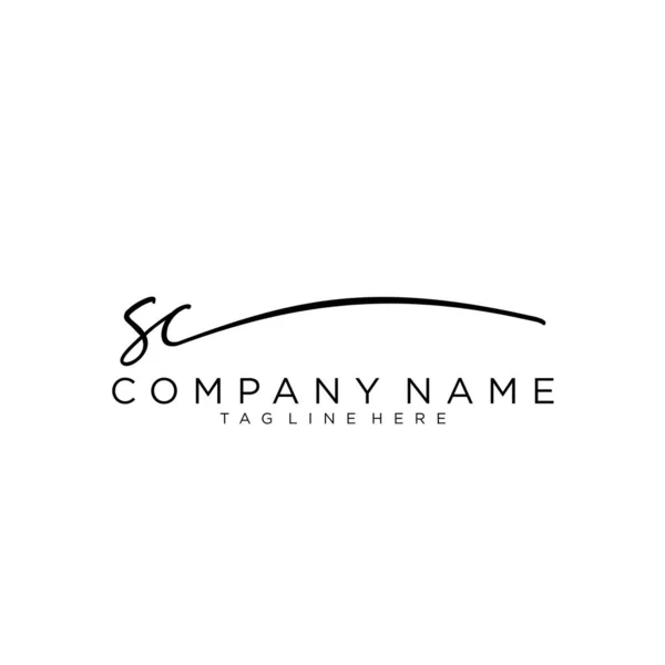 Initial Letter Signature Handwriting Logo Vector — Stock Vector
