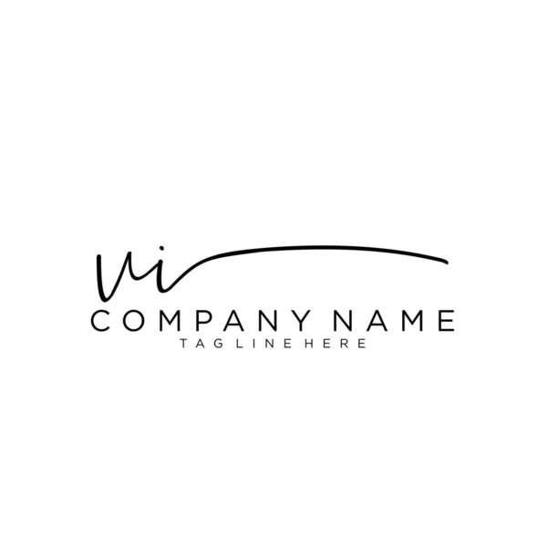 Carta Inicial Firma Caligrafía Logo Vector — Vector de stock