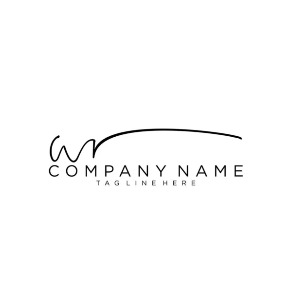 Initiële Brief Handtekening Handschrift Logo Vector — Stockvector