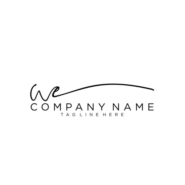 Lettera Iniziale Firma Calligrafia Logo Vector — Vettoriale Stock