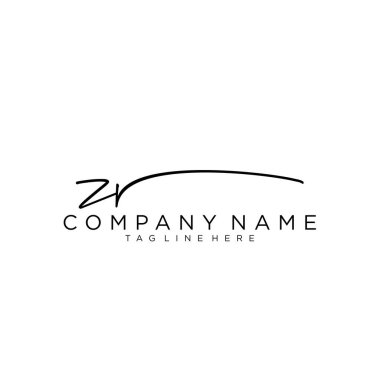 İlk harf ZR İmza El yazısı Logo Vektörü
