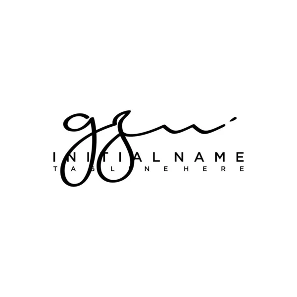 Initial Letter Signature Handwriting Logo Vector — Stock Vector