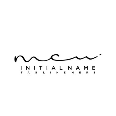 İlk harf MC İmza El yazısı Logo Vektörü