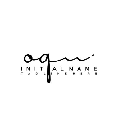 İlk harf OQ İmza El yazısı Logo Vektörü