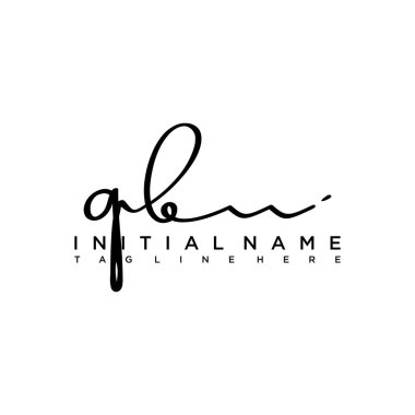 İlk harf QB İmza El yazısı Logo Vektörü