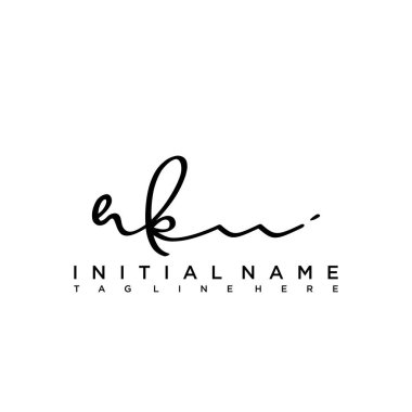İlk harf RK İmza El yazısı Logo Vektörü