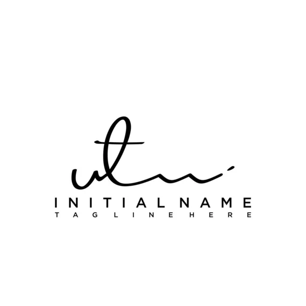 Αρχικό Γράμμα Υπογραφή Γραφικό Διάνυσμα Logo — Διανυσματικό Αρχείο