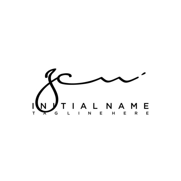 Initial Letter Signature Handwriting Logo Vector — Stock Vector