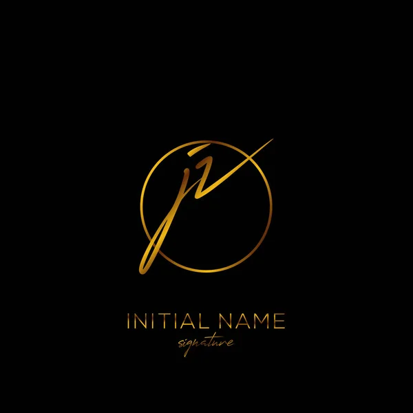 Vecteur Logo Manuscrit Initial — Image vectorielle
