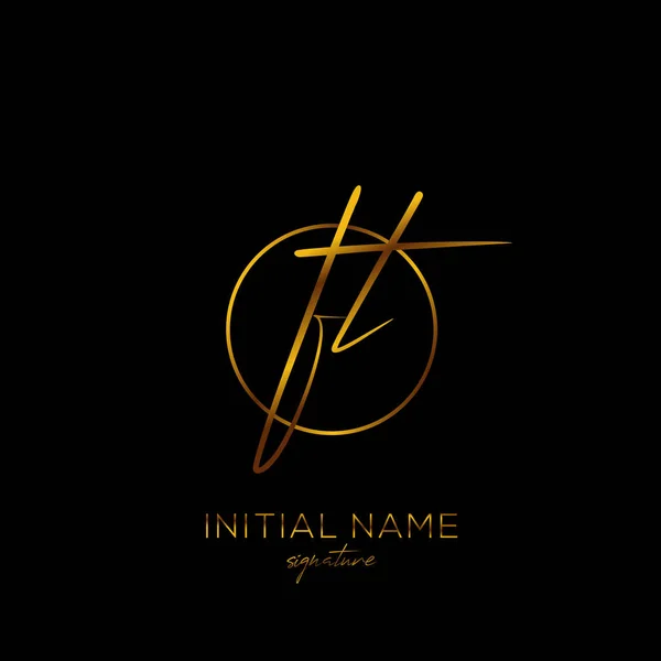 Écriture Initiale Logo Vecteur — Image vectorielle