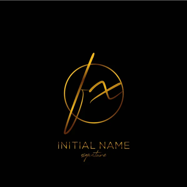 Initial Handwriting Logo Vector — Stock Vector