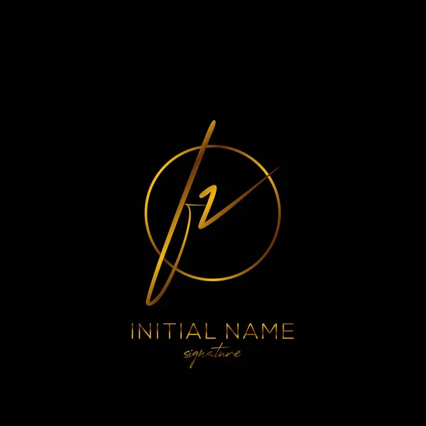 Initial Handwriting Logo Vector — Stock Vector