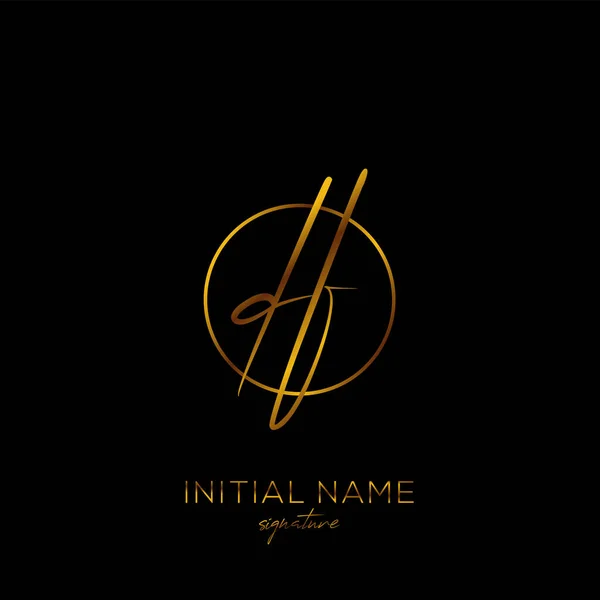 Initial Handwriting Logo Vector — Stock Vector