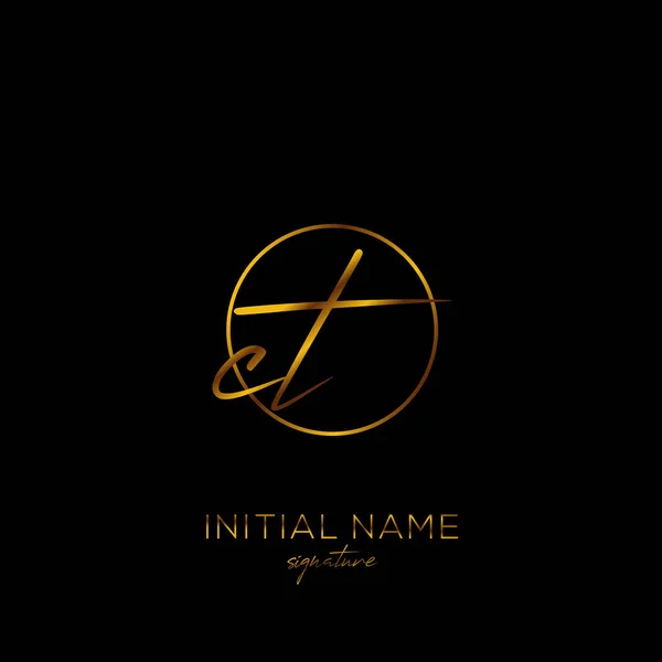 Écriture Initiale Logo Vecteur — Image vectorielle
