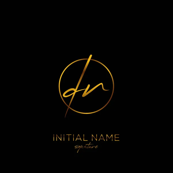 Initial Handwriting Logo Vector — Stock Vector