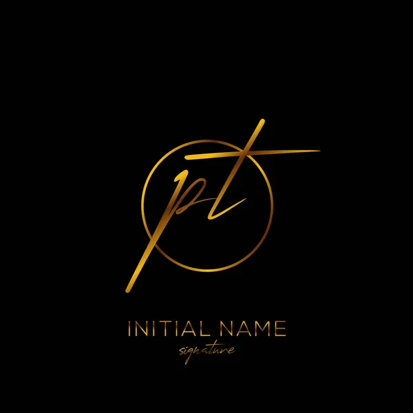 Iniziale Vettoriale Logo Calligrafia — Vettoriale Stock