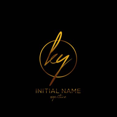 KY İlk el yazısı logo vektörü