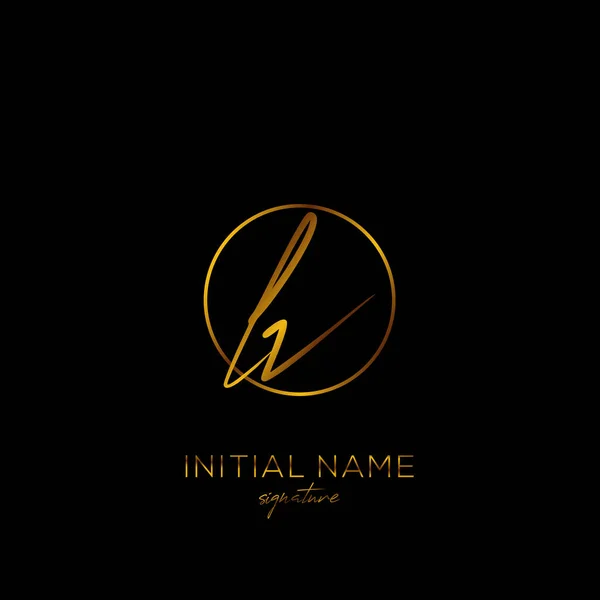 Initial Handwriting Logo Vector — Stock Vector