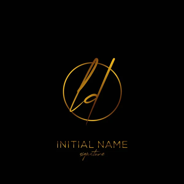 Initial Manuscrit Logo Vecteur — Image vectorielle