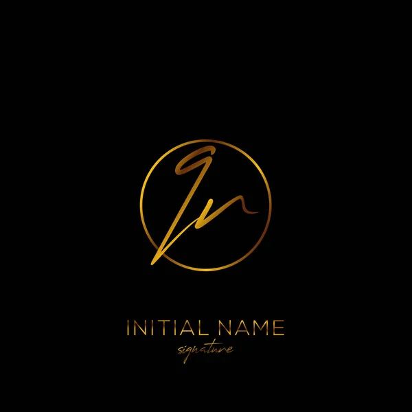 Initial Handwriting Logo Vector — Stock Vector