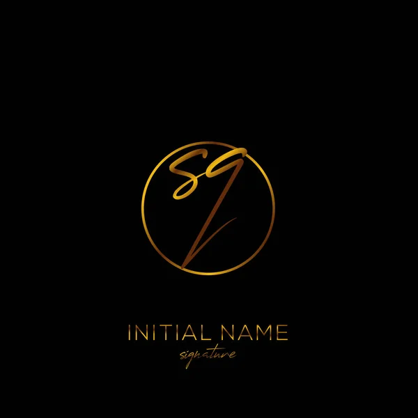 Initial Handwriting Logo Vector — Stock Vector