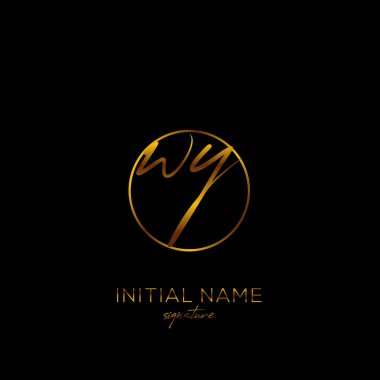 WY İlk el yazısı logo vektörü