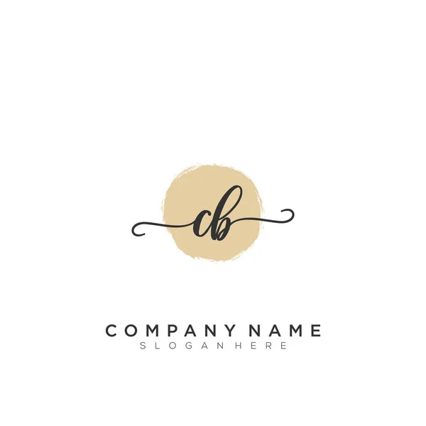 Initial Letter Signature Handwriting Logo Vector — Stock Vector