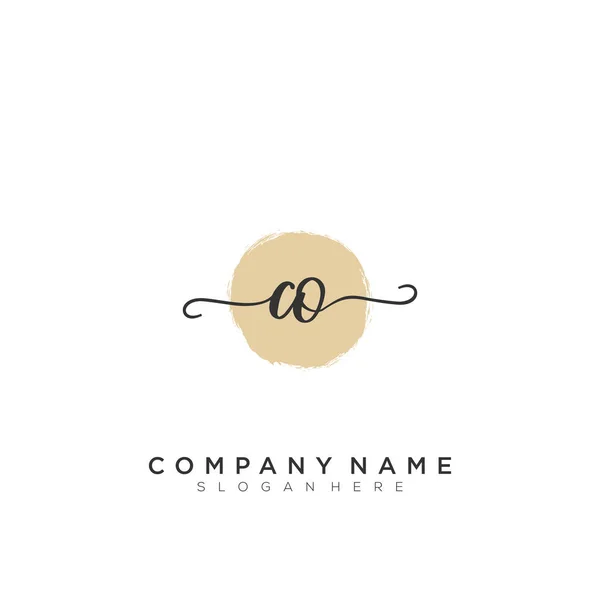 Lettera Iniziale Firma Calligrafia Logo Vector — Vettoriale Stock