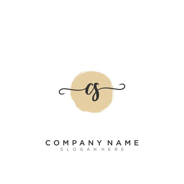 Initial Letter Signature Handwriting Logo Vector — Stock Vector