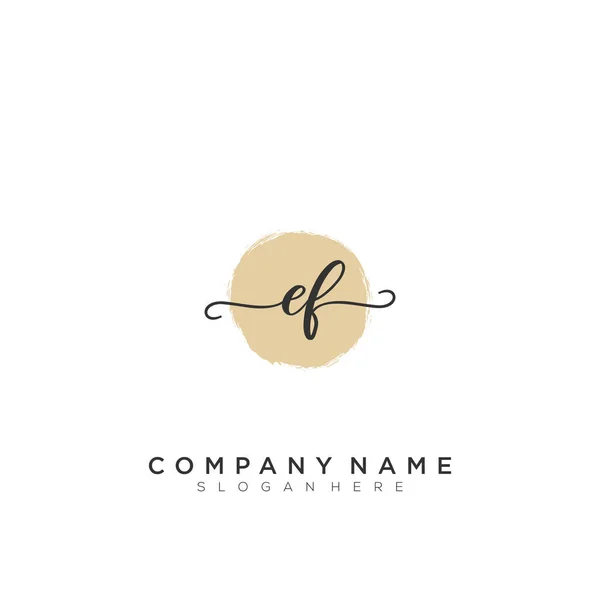 Lettera Iniziale Firma Calligrafia Logo Vector — Vettoriale Stock