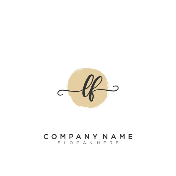 Lettera Iniziale Firma Calligrafia Logo Vector — Vettoriale Stock