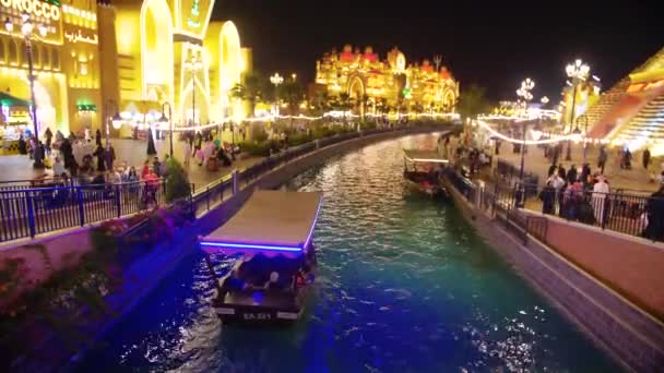 Waterkanaal Dubai Zoals Venetië — Stockvideo