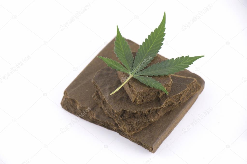 Blocks of hashish, a medical marijuana concentrate isolated with