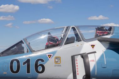  Windsor, Amerika Birleşik Devletleri - 10 Eylül 2016: Kanadalı askeri pla görünümünü